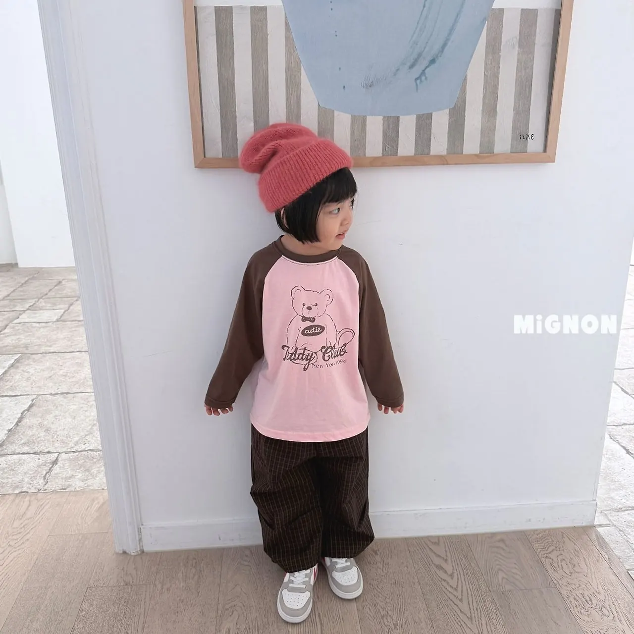 테디배색티셔츠 착장